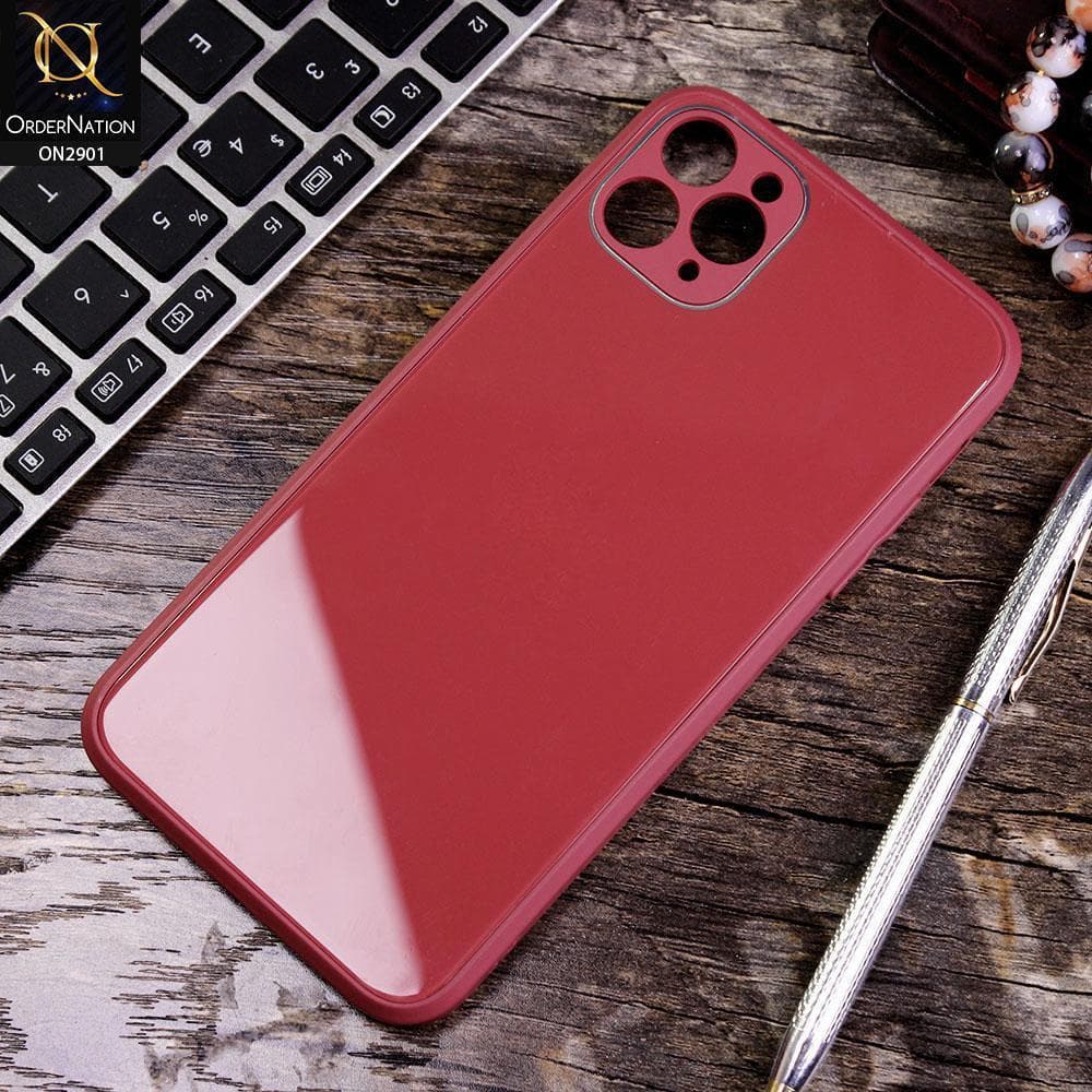 iPhone 11 Pro - Carmine Red - New Glossy Shine Soft Borders Camera Protection Back Case