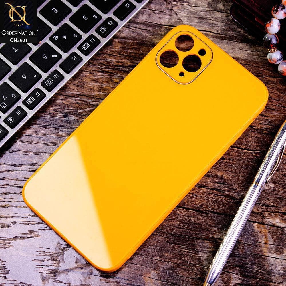 iPhone 11 Pro - Yellow - New Glossy Shine Soft Borders Camera Protection Back Case