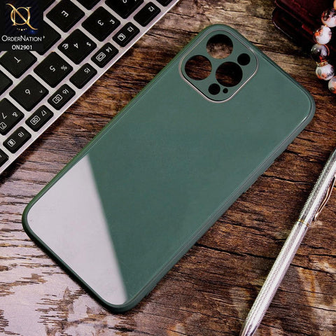 iPhone 12 Pro Max - Pine Green - New Glossy Shine Soft Borders Camera Protection Back Case