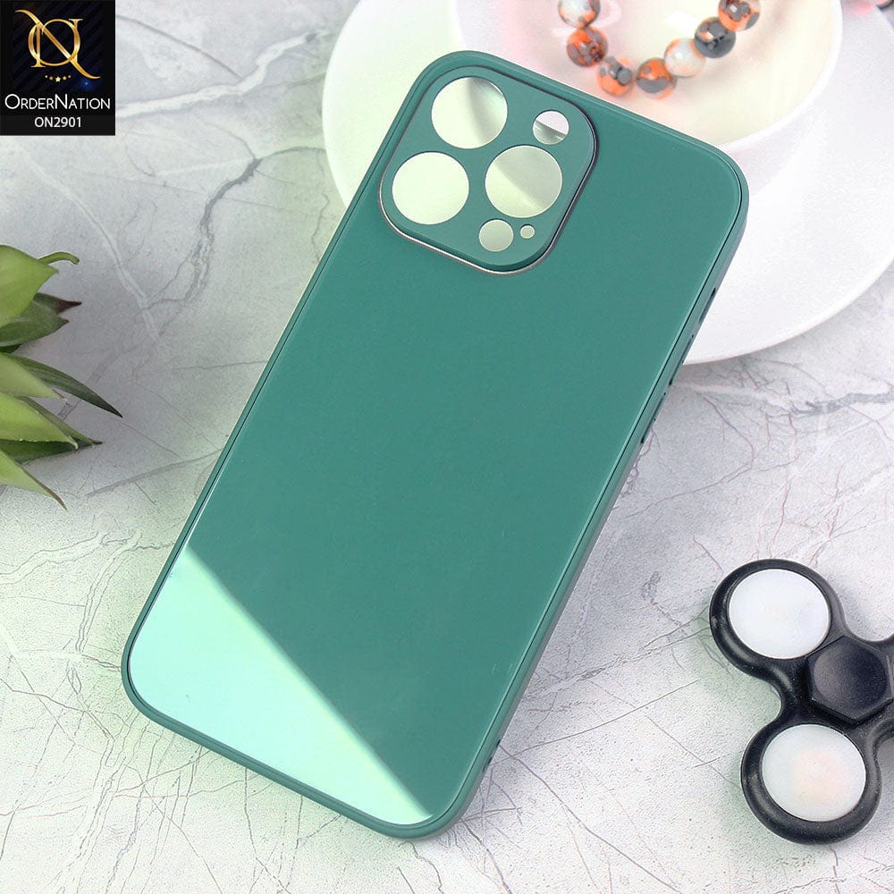 iPhone 14 Pro Max Cover - Green - New Glossy Shine Soft Borders Camera Protection Back Case