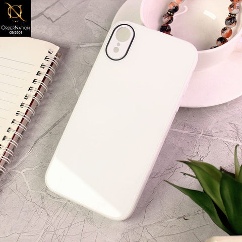 iPhone XR Cover - White - New Glossy Shine Soft Borders Camera Protection Back Case