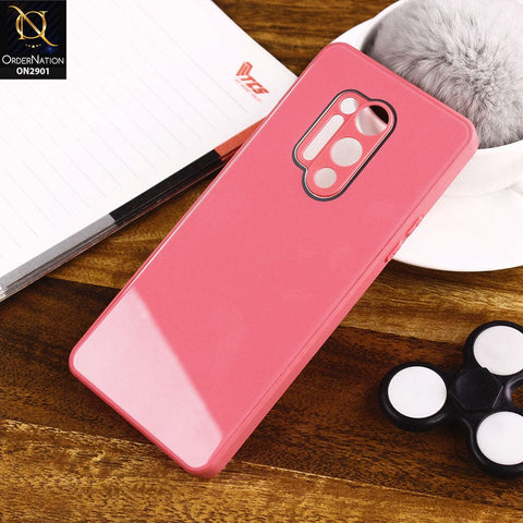 OnePlus 8 Pro Cover - Dark Pink - New Glossy Shine Soft Borders Camera Protection Back Case