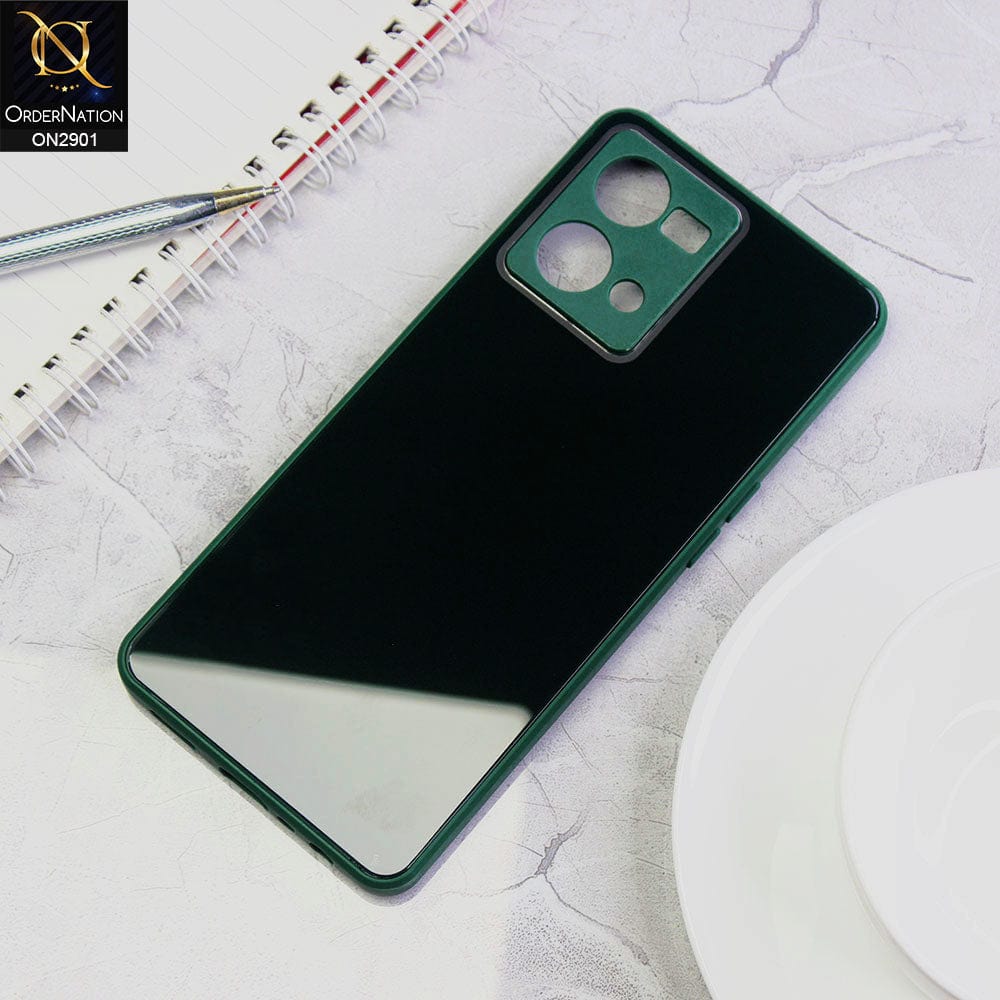 Oppo F21 Pro 4G Cover - Dark Green - New Glossy Shine Soft Borders Camera Protection Back Case