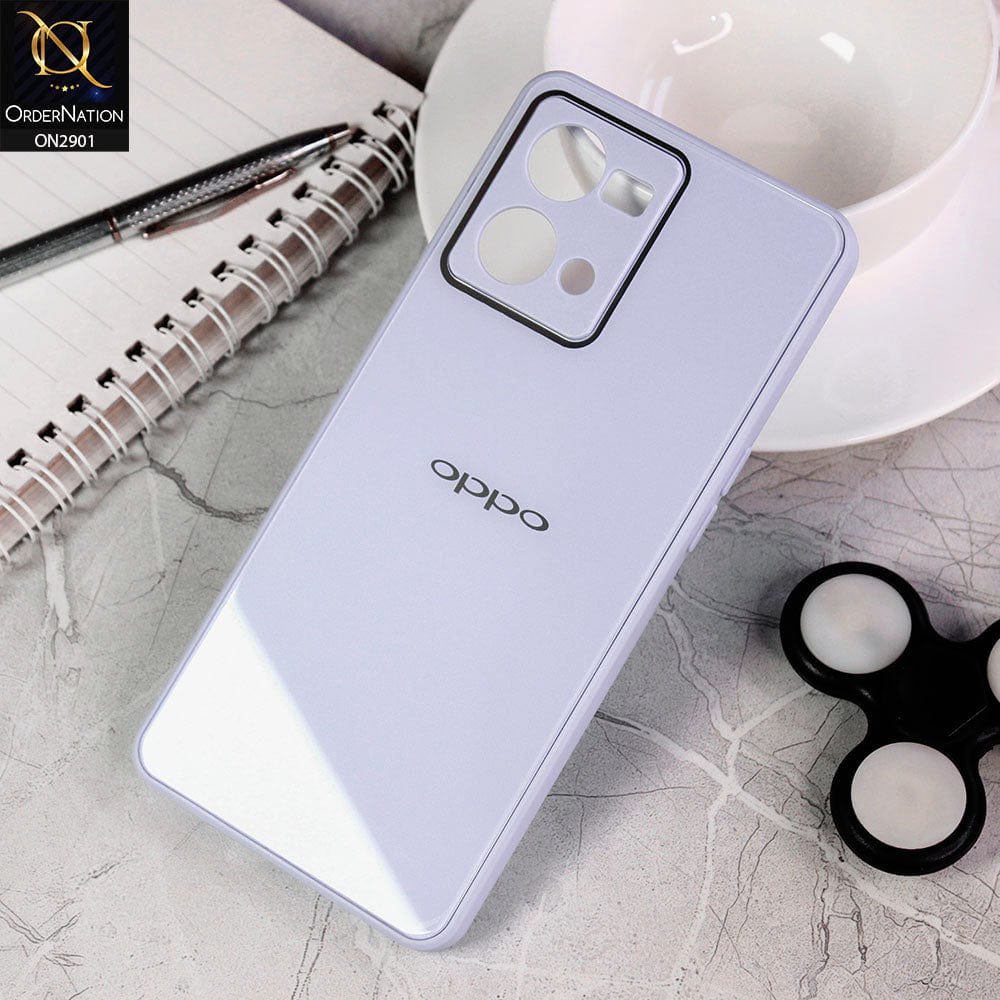 Oppo Reno 7 4G Cover - Purple - New Glossy Shine Soft Borders Camera Protection Back Case