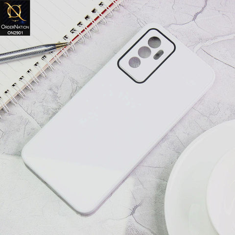 Vivo V23e 5G Cover - White - New Glossy Shine Soft Borders Camera Protection Back Case