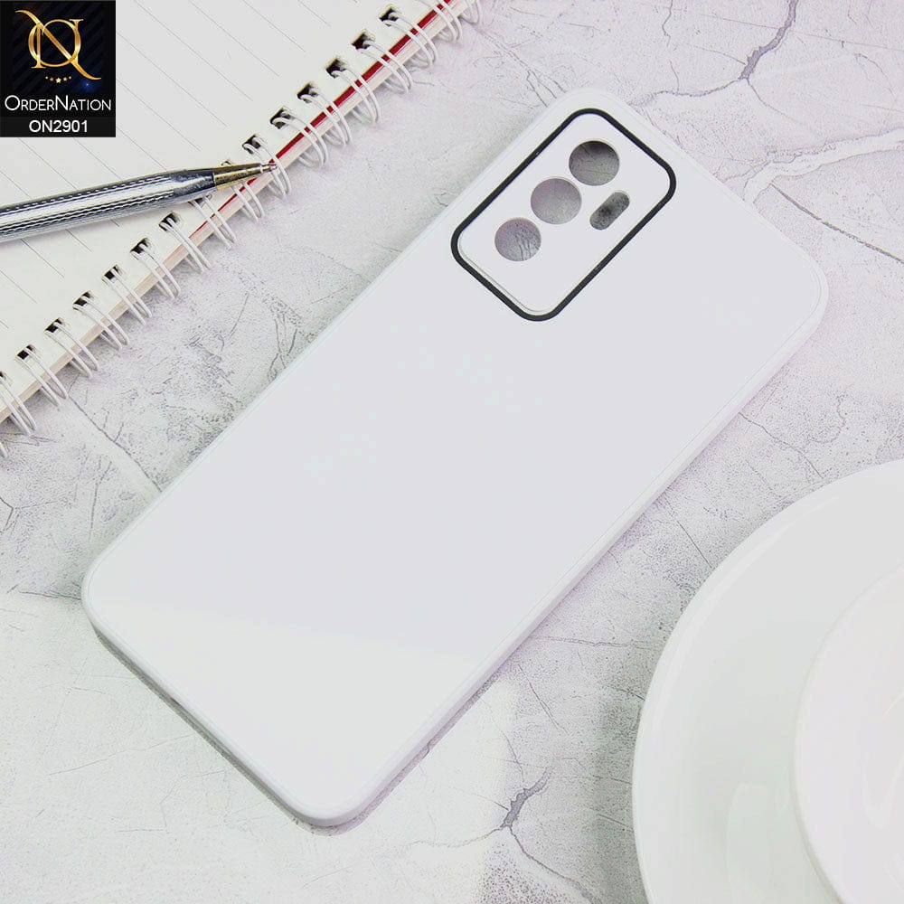 Vivo S10e Cover - White - New Glossy Shine Soft Borders Camera Protection Back Case