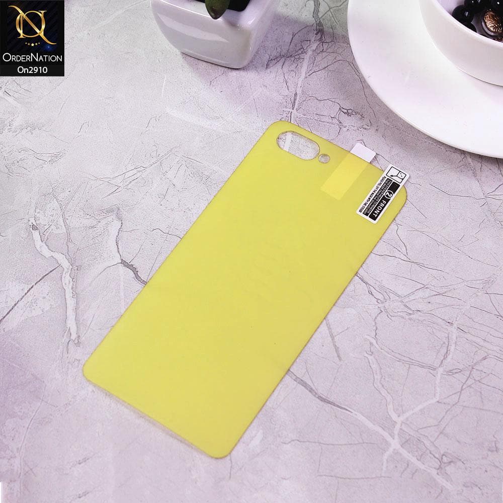 Oppo A3s - Transparent Skin Film Unbreakable Back Protector Sheet