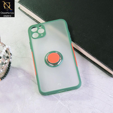 iPhone 11 Pro Max Cover - Dark Green - New Special Equipment Stylish Protective Case With Ring Holder