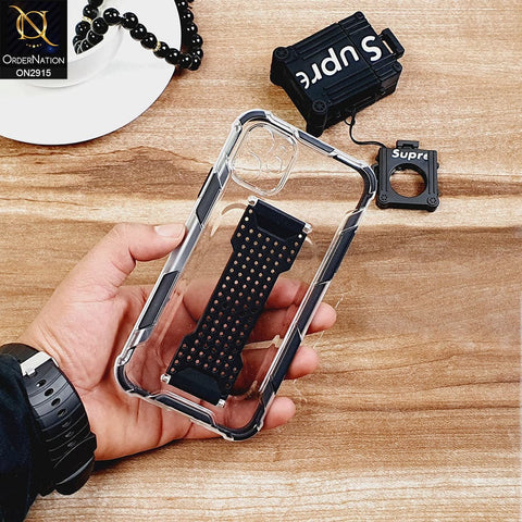 New Fascinating Transparent Soft Case With Finger Grip Holder