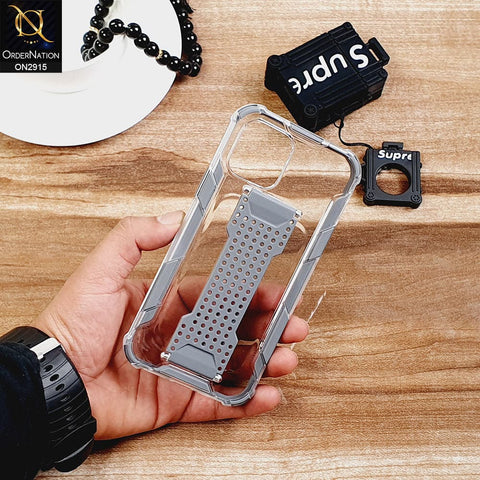 New Fascinating Transparent Soft Case With Finger Grip Holder