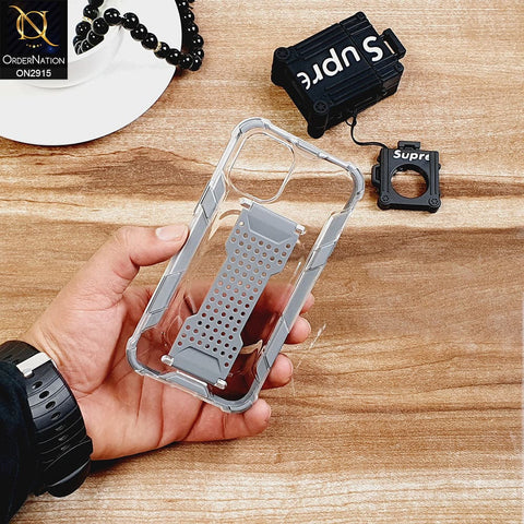 New Fascinating Transparent Soft Case With Finger Grip Holder