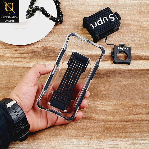 New Fascinating Transparent Soft Case With Finger Grip Holder