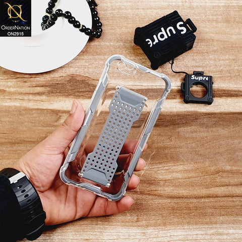 New Fascinating Transparent Soft Case With Finger Grip Holder