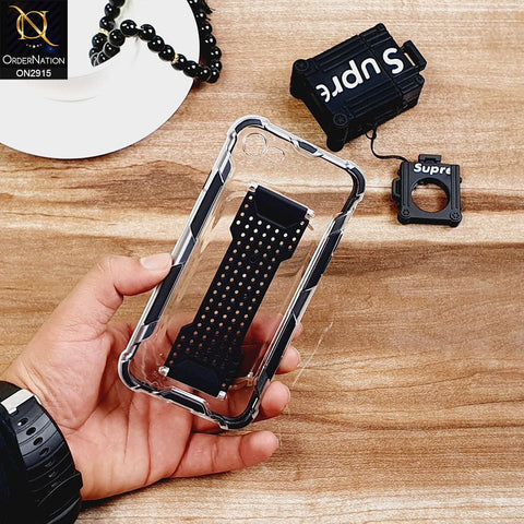 New Fascinating Transparent Soft Case With Finger Grip Holder