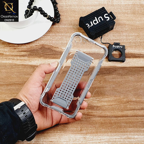 New Fascinating Transparent Soft Case With Finger Grip Holder