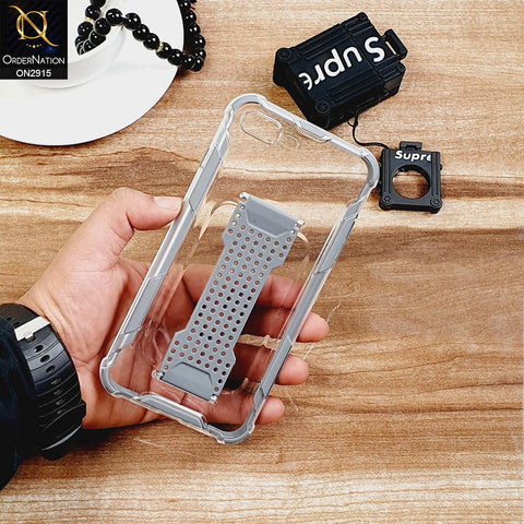 New Fascinating Transparent Soft Case With Finger Grip Holder