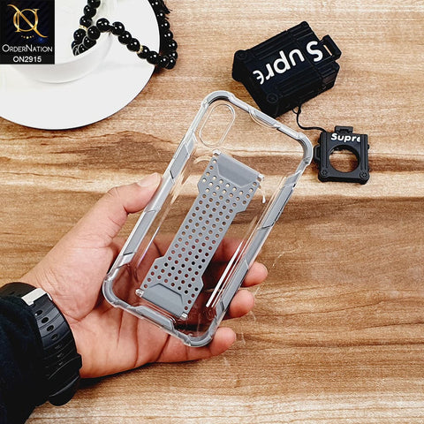 New Fascinating Transparent Soft Case With Finger Grip Holder