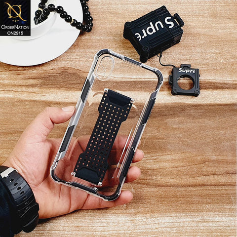 New Fascinating Transparent Soft Case With Finger Grip Holder