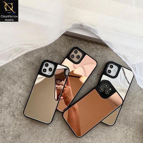 iPhone 12 Pro Cover - Rose Gold - Makeup Mirror Shine Soft Case