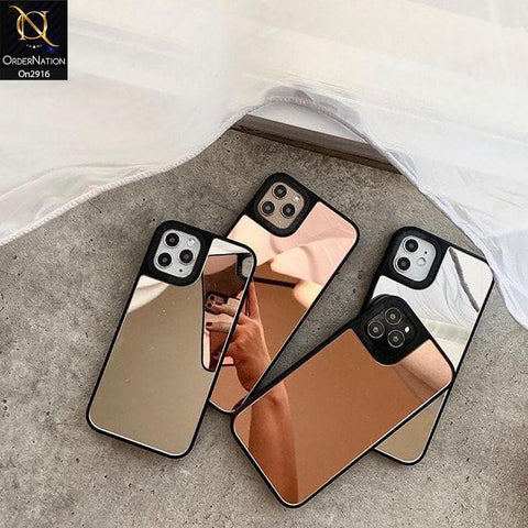 iPhone 12 Pro Cover - Golden - Makeup Mirror Shine Soft Case