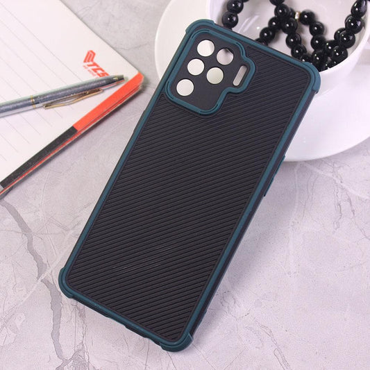 Oppo F19 Pro Cover - Green - 3D Soft Linning Camera Protection Case