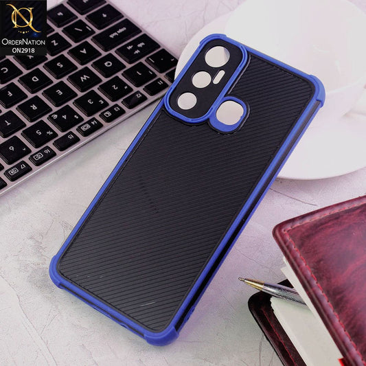 Infinix Hot 11 Cover - Blue - 3D Soft Linning Camera Protection Case