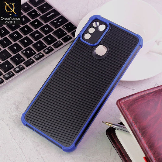 Infinix Hot 10 Play Cover - Blue - 3D Soft Linning Camera Protection Case