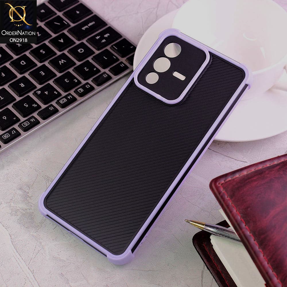 Vivo S12 Cover - Purple - 3D Soft Linning Camera Protection Case