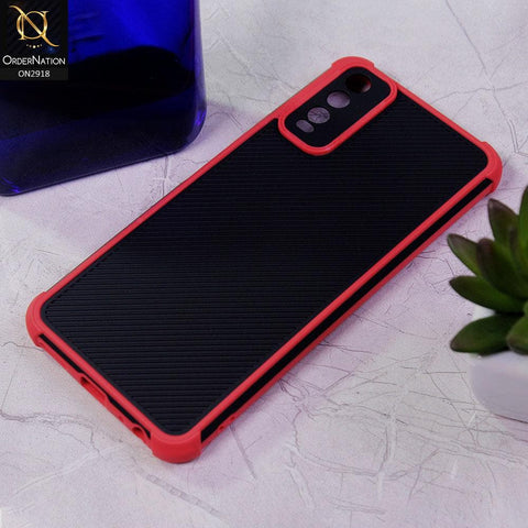 Vivo Y11s Cover - Red - 3D Soft Linning Camera Protection Case