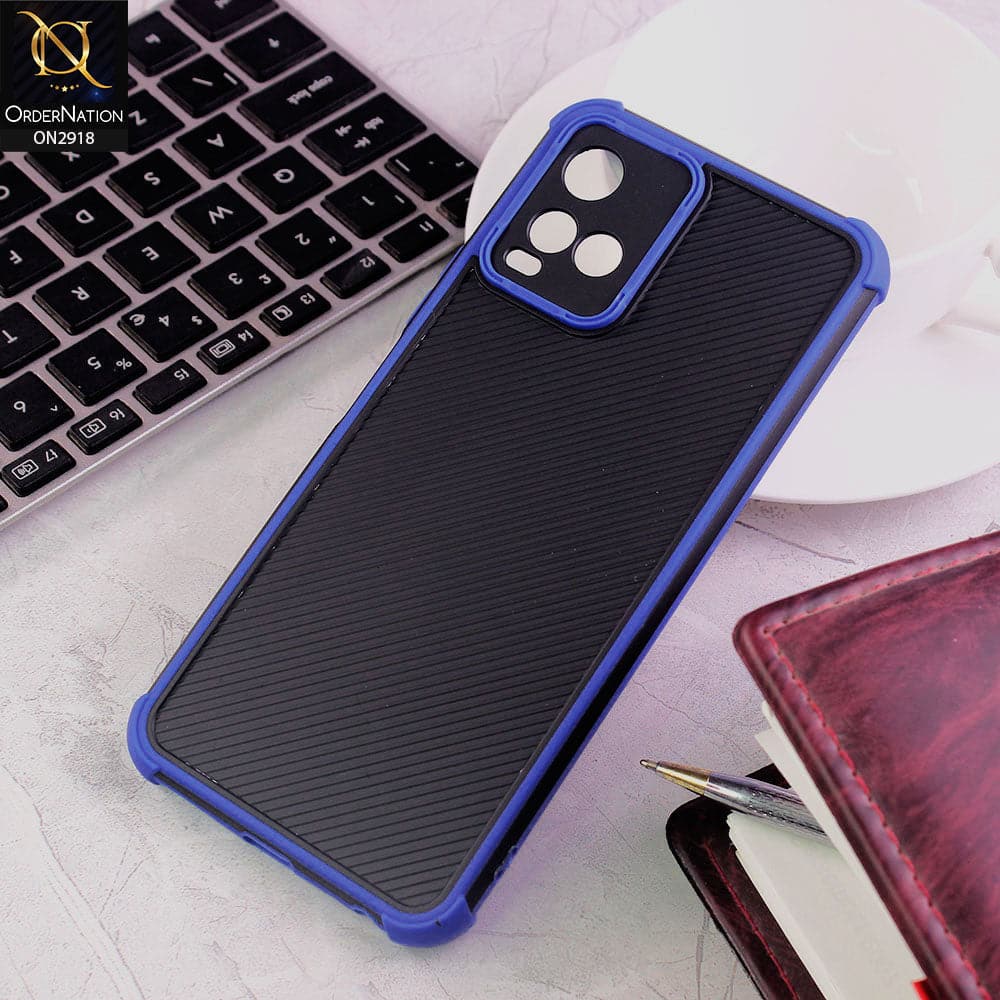 Vivo Y33s Cover - Blue - 3D Soft Linning Camera Protection Case