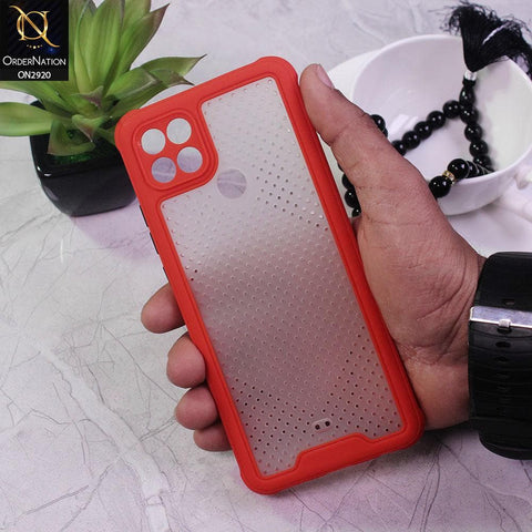 Oppo A15 Cover - Red - New Breathing Series Soft Borders Protective Case