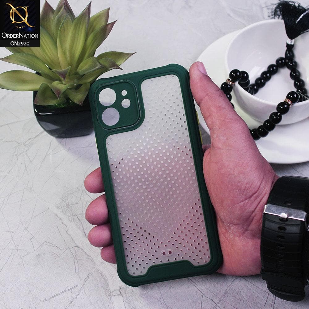 iPhone 11 Cover - Green - New Breathing Series Soft Borders Protective Case