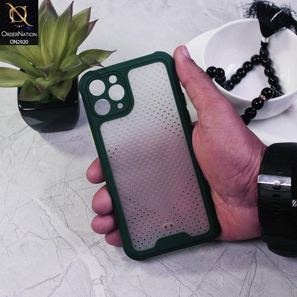 iPhone 11 Pro Cover - Green - New Breathing Series Soft Borders Protective Case