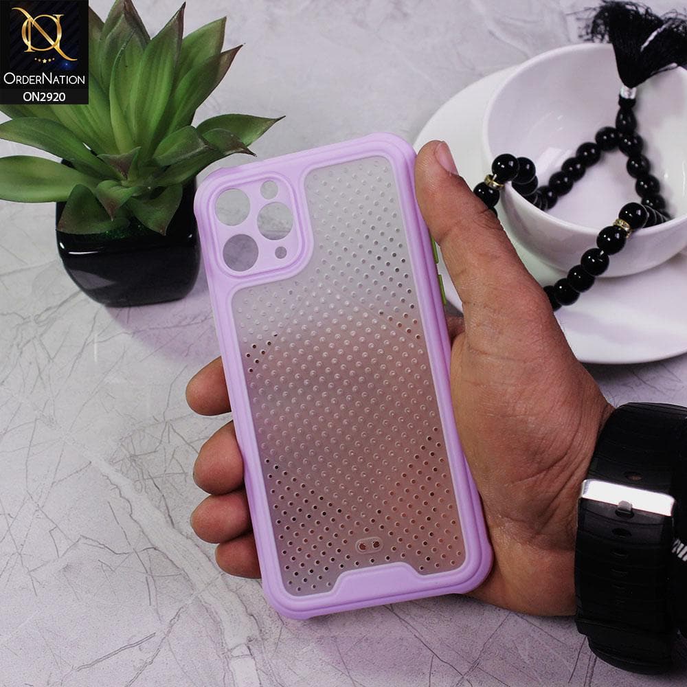 iPhone 11 Pro Cover - Purple - New Breathing Series Soft Borders Protective Case