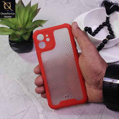 iPhone 12 Mini Cover - Red - New Breathing Series Soft Borders Protective Case