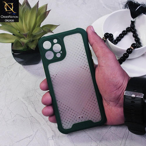 iPhone 12 Pro Cover - Green - New Breathing Series Soft Borders Protective Case