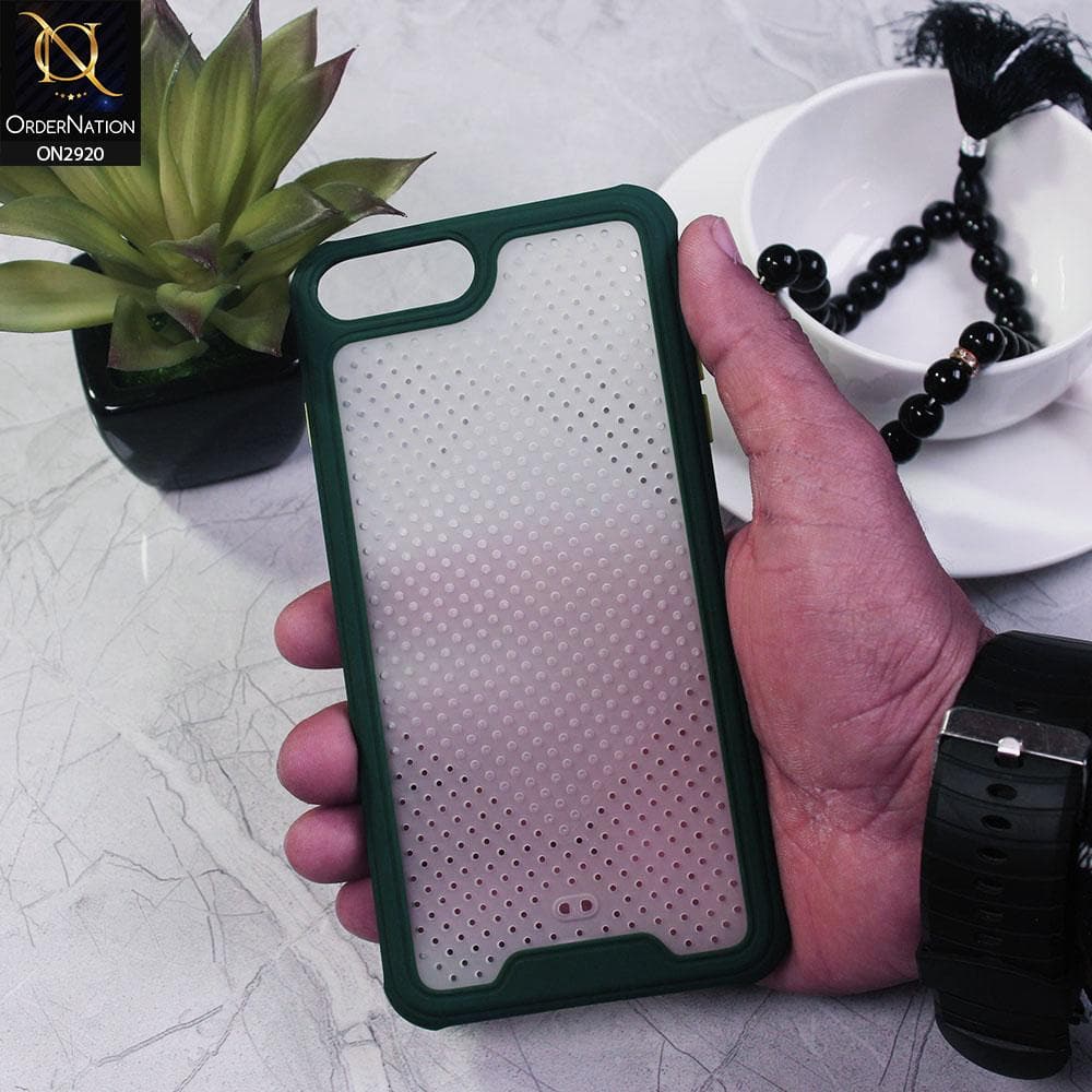 iPhone 8 Plus / 7 Plus Cover - Green - New Breathing Series Soft Borders Protective Case