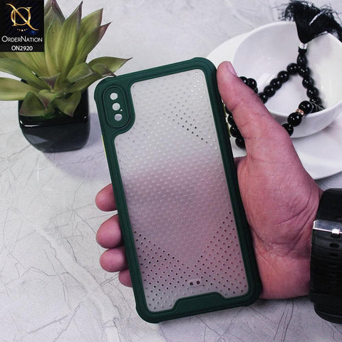 iPhone XS / X Cover - Green - New Breathing Series Soft Borders Protective Case