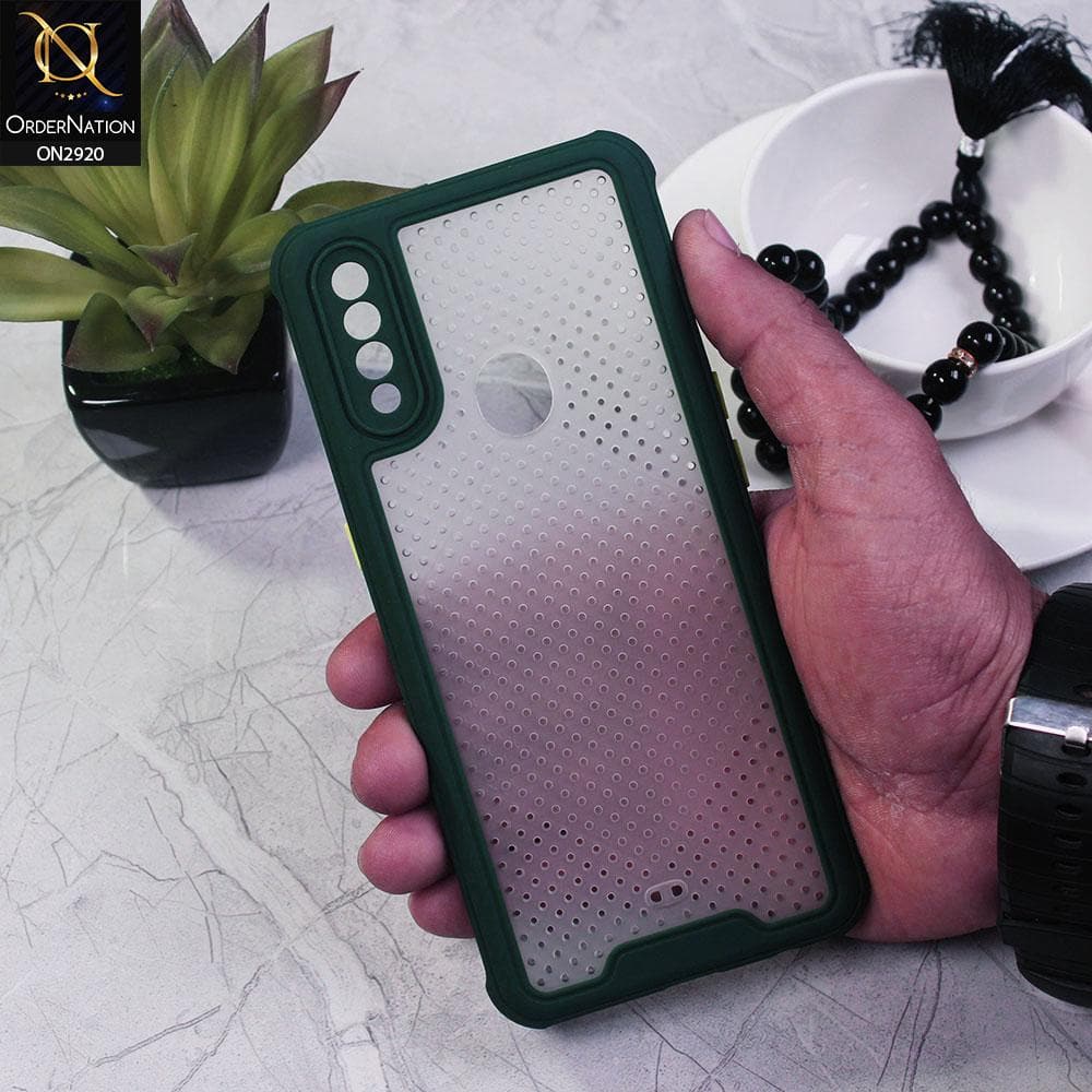 Oppo A8 Cover - Green - New Breathing Series Soft Borders Protective Case