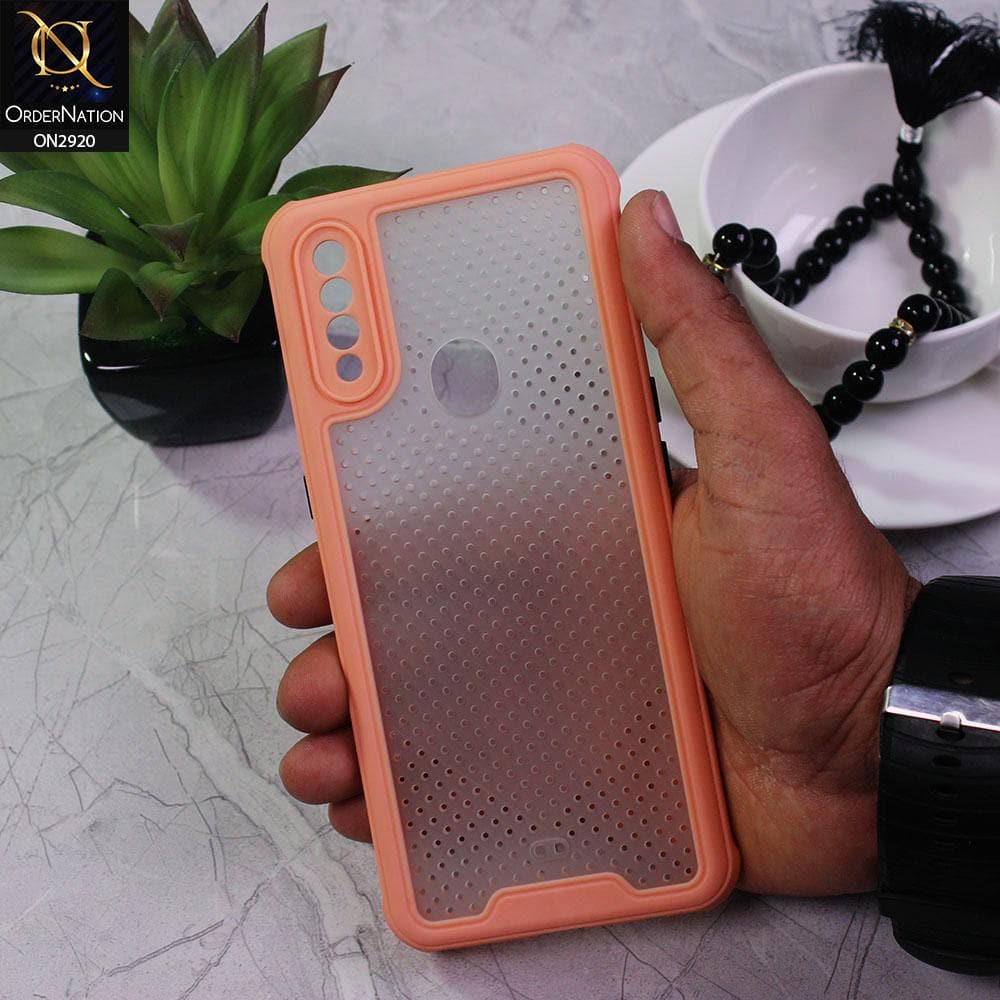 Oppo A8 Cover - Pink - New Breathing Series Soft Borders Protective Case