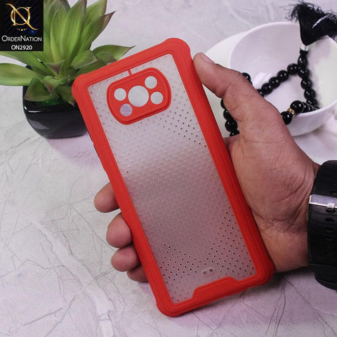 Xiaomi Poco X3 Cover - Red - New Breathing Series Soft Borders Protective Case