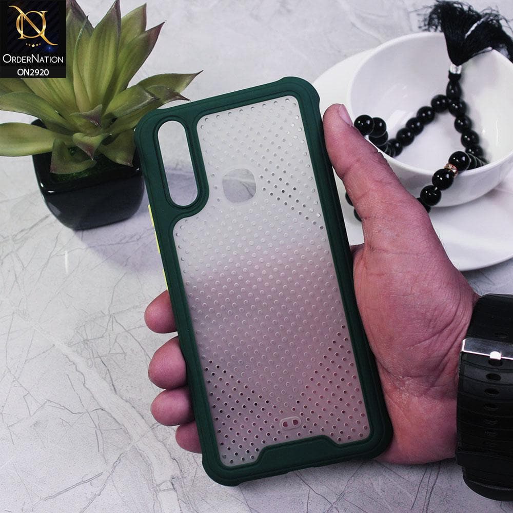 Vivo Y12 Cover - Green - New Breathing Series Soft Borders Protective Case