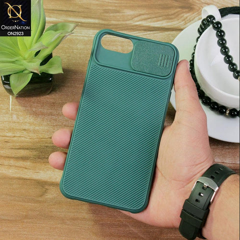 iPhone 8 Plus / 7 Plus Cover - Green - New Soft Silicone Camera Shutter Case