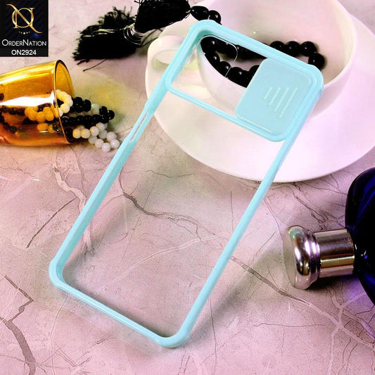 Xiaomi Poco M3 Cover - Aqua - New Camera Slide Protection Soft Border Transparent Case