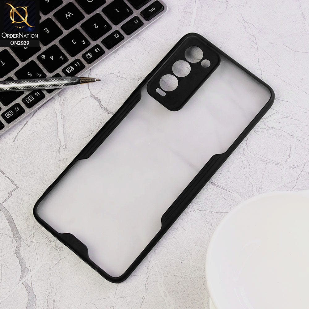 Tecno Camon 18P Cover - Black - Semi Transparent Ultra Thin Paper Shell Soft Borders Case