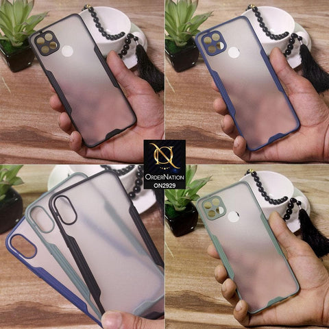 Oppo A95 4G Cover - Green - Semi Transparent Ultra Thin Paper Shell Soft Borders Case