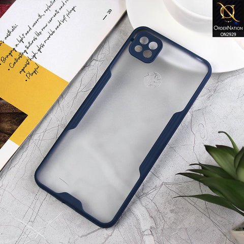 Xiaomi Redmi 9C Cover - Blue - Semi Transparent Ultra Thin Paper Shell Soft Borders Case