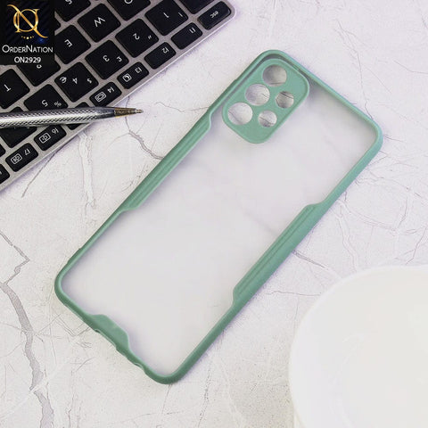 Samsung Galaxy A13 Cover - Green - Semi Transparent Ultra Thin Paper Shell Soft Borders Case