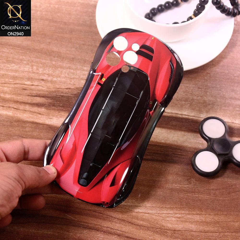 iPhone 12 Pro Cover - Red - 3D Super Car Model Soft Cases