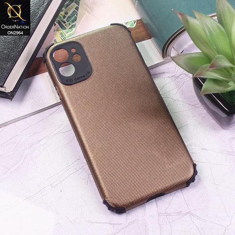 iPhone 11 Cover - Brown - New Jeans Texture Synthetic Leather Style Soft Case